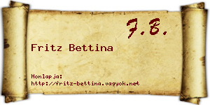 Fritz Bettina névjegykártya