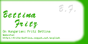 bettina fritz business card